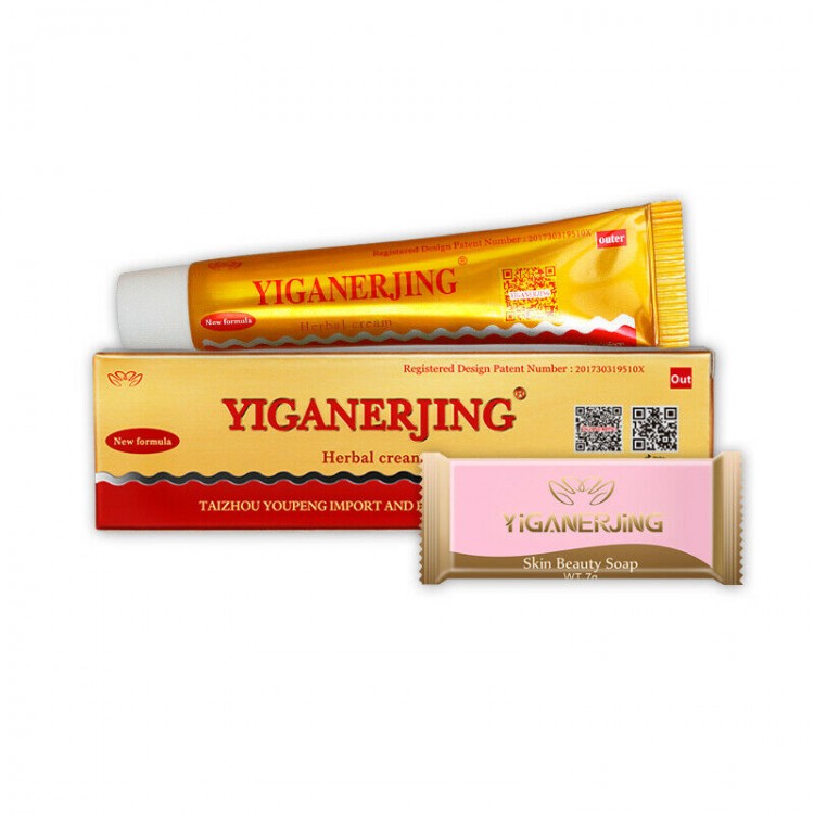 10 PCS YIGANERJING Skin Psoriasis Cream Dermatitis Eczematoid Eczema Ointment (With 10 PCS Soap)